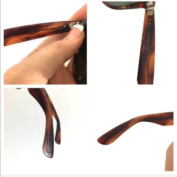 MISSING Bausch & Lomb VINTAGE wayfarer rayban brown tortoiseshell RARE - Picture 5 of 7